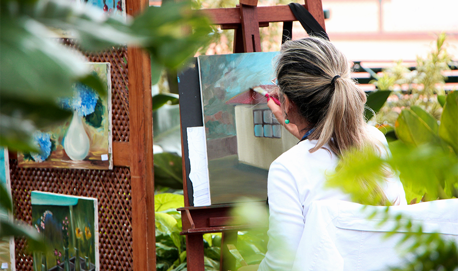 Painting on a canvas