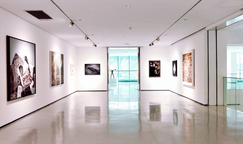 Room full of canvas art