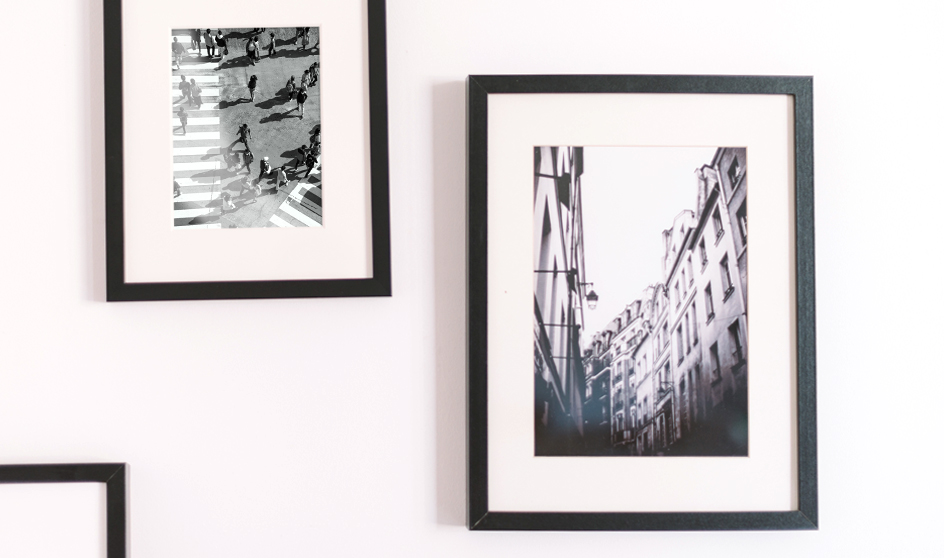 2 photos on a wall framed